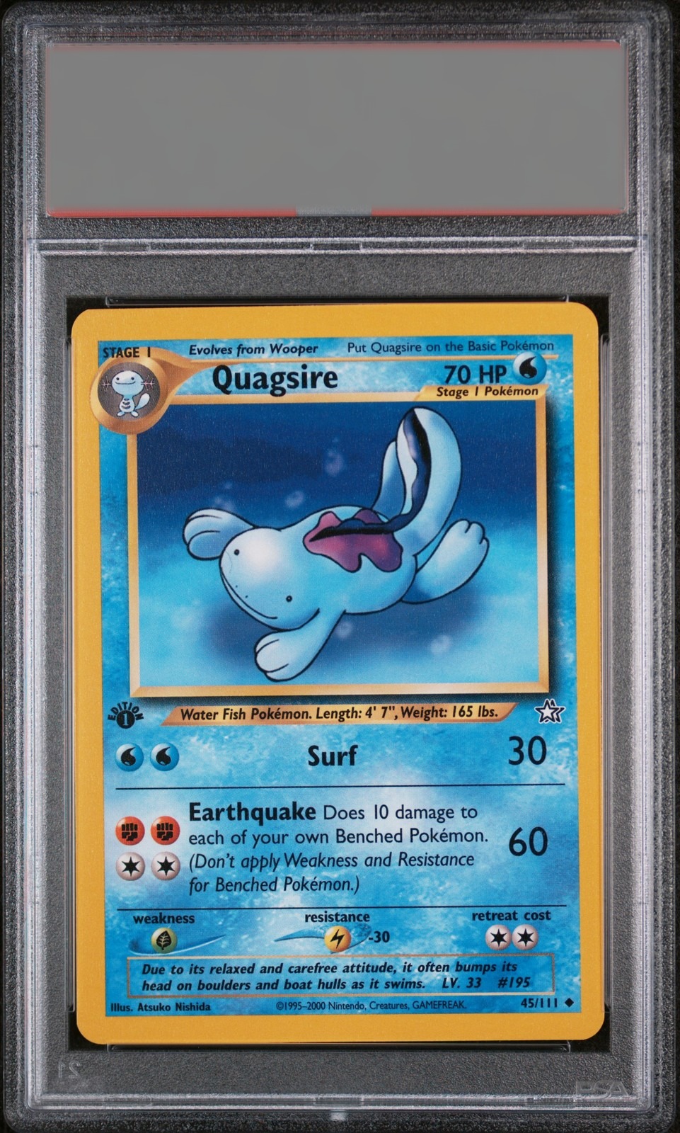 Quagsire · 2000 Neo Genesis 1st Edition — PSA 8