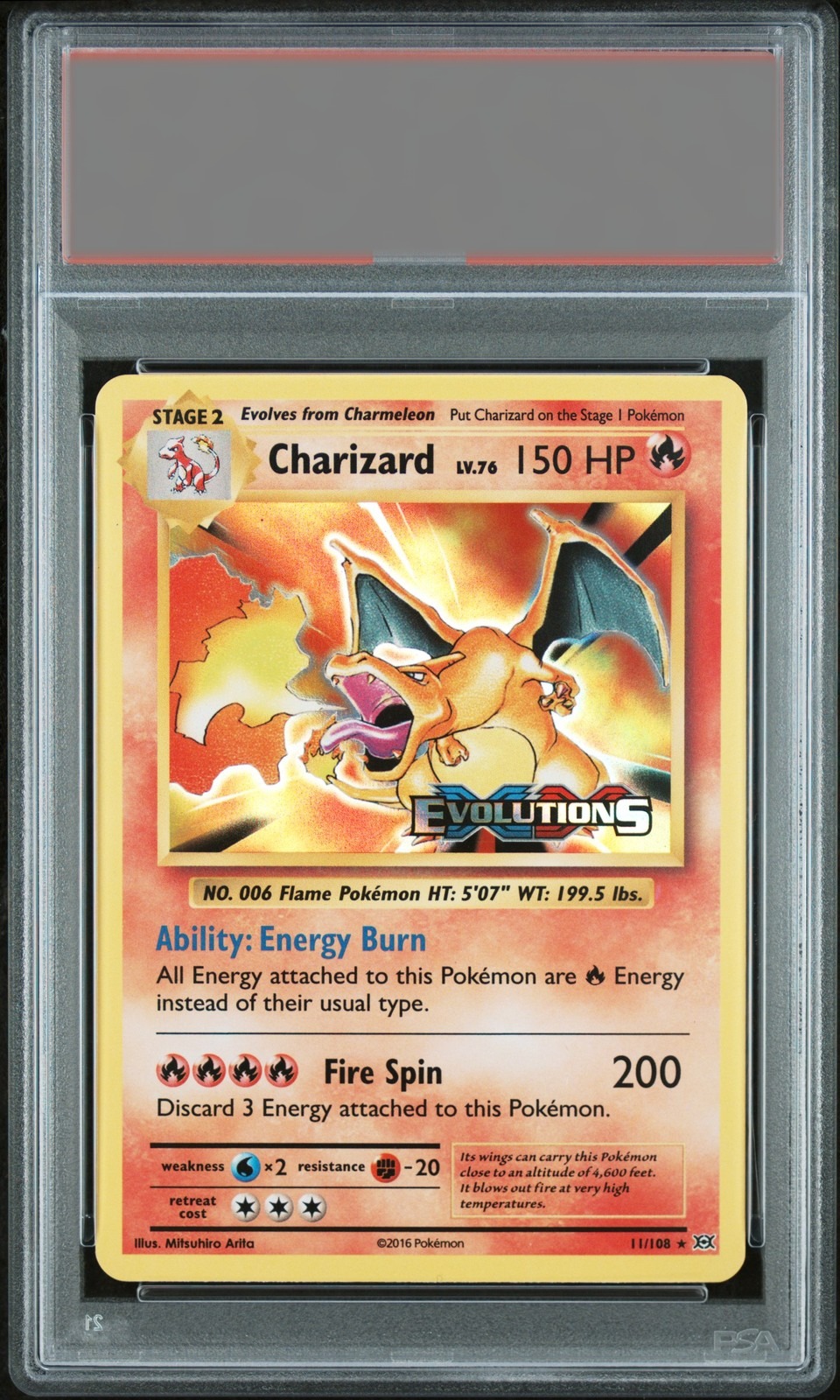 Charizard · 2016 Xy Evolutions Prerelease — PSA 8