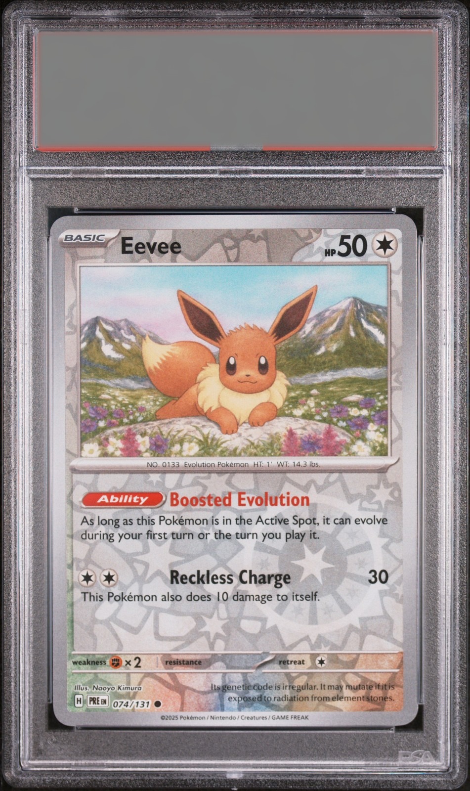 Eevee · 2025 Prismatic Evolutions Reverse — PSA 8.5