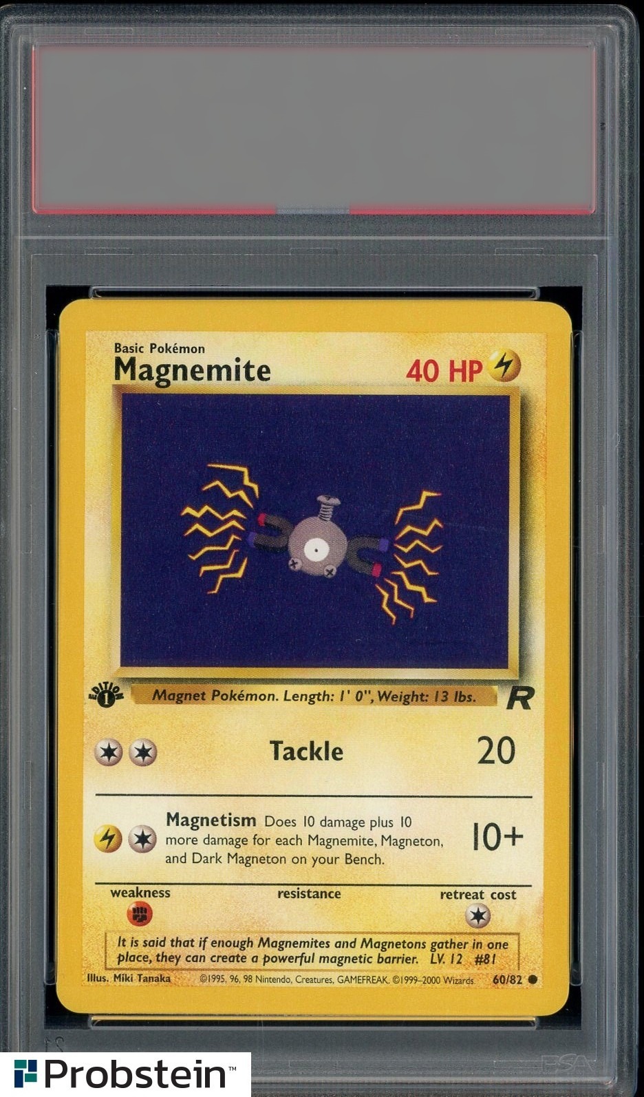 Magnemite · 2000 Team Rocket 1st Edition — PSA 8