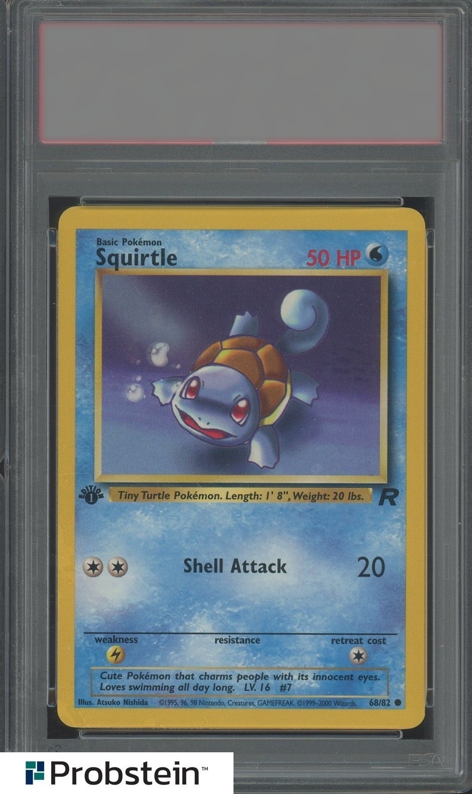 Squirtle · 2000 Team Rocket 1st Edition — PSA 8