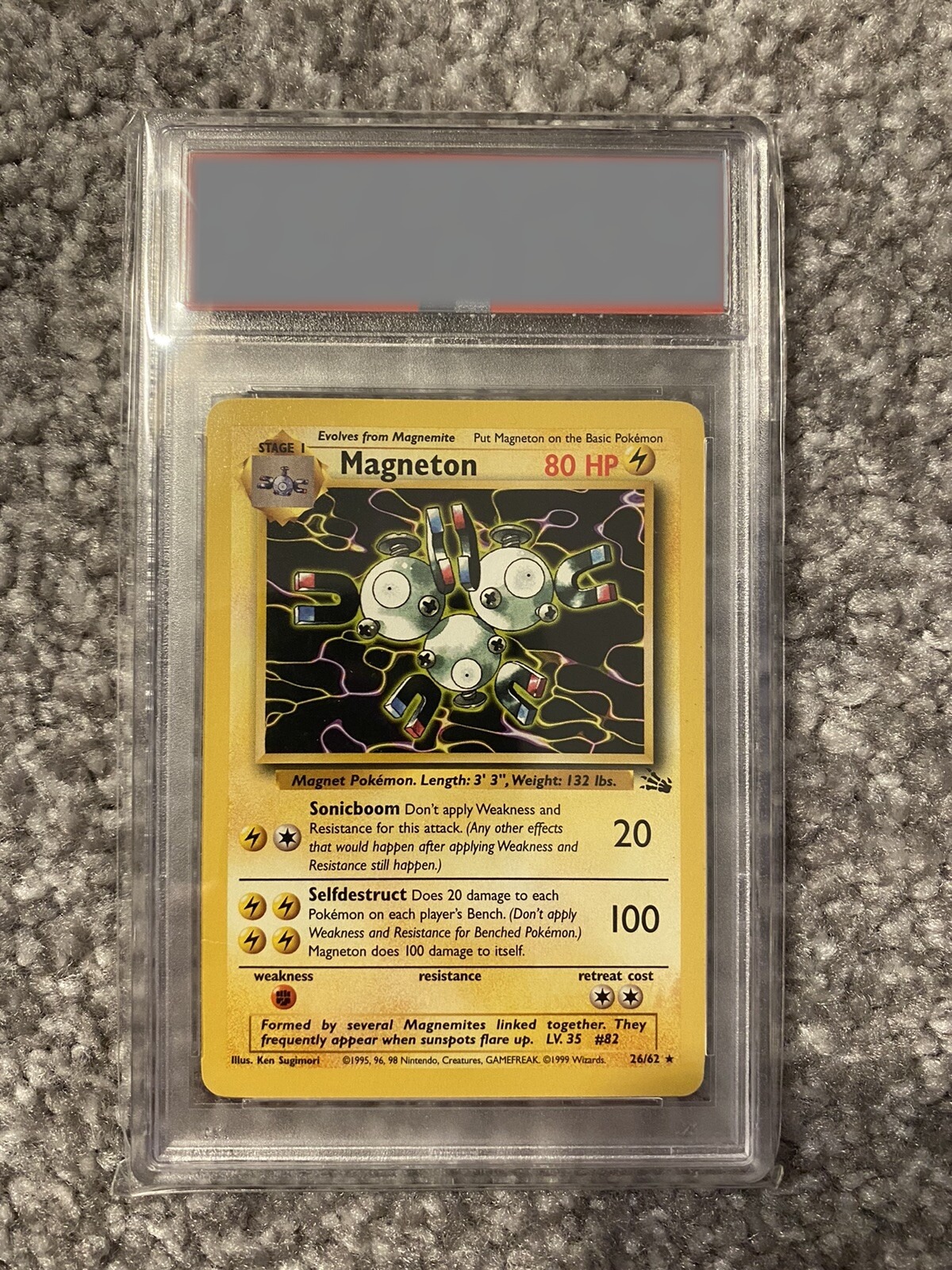 Magneton · 1999 Pokemon, Magneton, , Non , Fossil — PSA 5