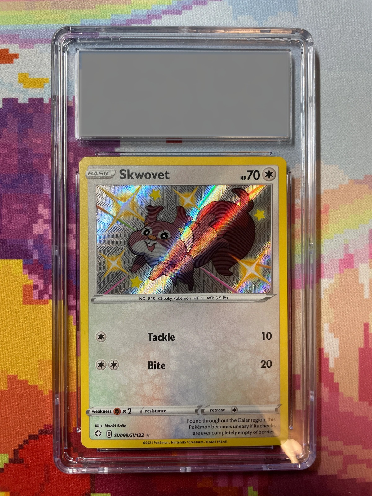 Skwovet · 2021 Shining Fates Skwovet Sv099/Sv122 Mint — CGC 9